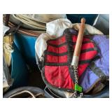 Assorted Horse Equipment: Saddle Pad, Nunchucks, Ropes