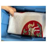 Assorted Household Items: Christmas Decor, Light Sets, and Dishes