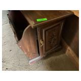 Wood Side Table with Magazine Rack