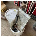 Painting Supplies Lot: Buckets, Tray, and Rollers