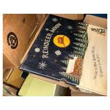 Box Lot: Reindeer Moon Book, Christmas Decor, and More