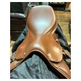 Collegiate Brown Leather English Riding Saddle with Pro-Craft Saddle Carrier