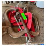 Assorted C-Clamps and Other Clamps