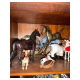 Horse Figurine Collection Shelf 1