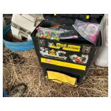 Mobile Work Center with Assorted Items