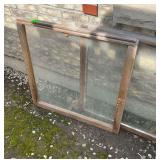 Pair of Wooden Framed Windows