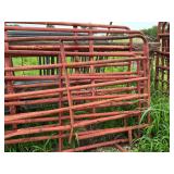 Red Metal Livestock Gates - Multiple