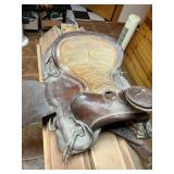 Antique Leather Pony Western Saddle