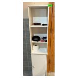 White Bathroom Cabinet with Shelves no contents
