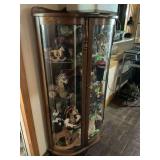 Curved Glass Display Cabinet- no contents