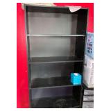 6’ Black Bookshelf with Adjustable Shelves