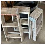 Assorted Step Ladders and Trashcan