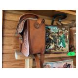 Western Accessory Lot: Gunsmoke Lunchbox & Leather Bags