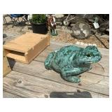Mixed Lot: Decorative Frog, Snail Figurines, Bird Houses, and Cumpton