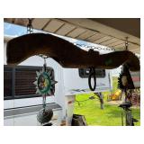 Rustic Ox Yoke with Wind Chimes