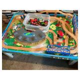 Wooden Train Table with Accessories
