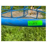 Group of Blue Metal Hay Rings