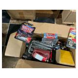 Box Lot of Diecast Cars, Hot Wheels, Muscle Cars, Fishing Reel
