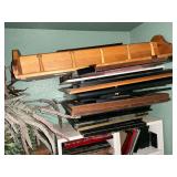 Lot of Assorted Picture Frames and Wall Shelf