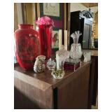 Eclectic Collection of Decorative Glass and Vases