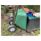 Large Lot of Empty Plastic Containers, Wheelbarrow and Tub
