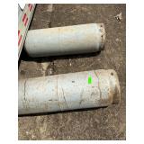 Two Metal 100lb Propane Tanks