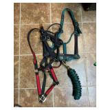 Lot of Three Horse Halters with Lead Rope