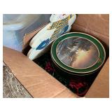 Holiday Decor Lot: Santa Figure, Snowman Decoration, and More