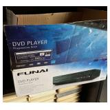 Funai DVD Player and Large Lot of DVDs