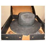 Wrangler Hats 4X Black Pro Rodeo Cowboy Hat Size 6 7/8