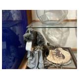 Folk Art Dog Figure with Painted Shield