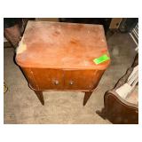 Small Wooden Nightstand and Book Holder