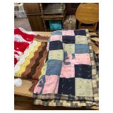 Assorted Quilts and Afghan Blankets- 4 very clean