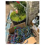 Box of ropes & calf puller