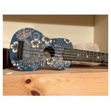 Acoustic Guitar and Ron Jon Surf Shop Ukulele with Case
