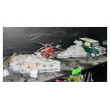 Assorted Building Block Sets: Star Wars, Vehicle, and Helicopter