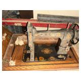 Golden Star Sewing Machine in Cabinet