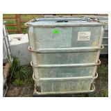 2 Homemade mineral totes with mineral in them.