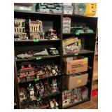 2 black bookshelves - with 4 adjustable shelves (no contents)