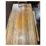 Oak Dining Room Set: Table, Chairs, and Bench with Storage