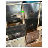 Industrial Metal Filing Cabinets - Lot of Two