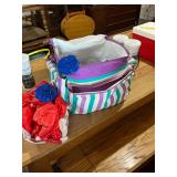 Striped Insulated Cooler Bag with Long John Silver