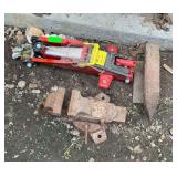 Assorted Tools: Sears Vise, Floor Jack, Anvi
