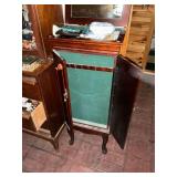 Wood Jewelry Armoire with Costume Jewelry & Accessories
