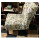 Upholstered Accent Chair with Paisley Pattern