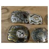 Collection of Equestrian Award Belt Buckles