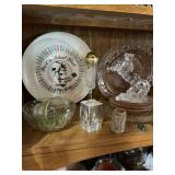 Collection of Glassware, Plates, and Horse-Themed Collectibles