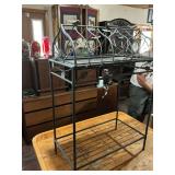 Decorative Metal Plant Stand with Bird Accents