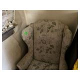 Upholstered Wingback Armchair