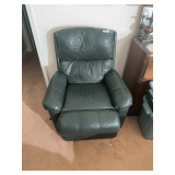 Green Leather Recliner Armchair